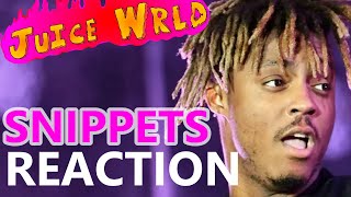 REACTING TO JUICE WRLD SNIPPETS PART 2 [upl. by Anelrahs998]