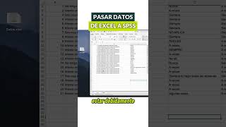 Pasa DATOS de EXCEL a SPSS fácil y haz tus análisis estadísticos en unos pocos clics [upl. by Tedda]