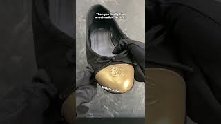 Scuffed Chanel Ballet Flat 🥲 Do you have the same issue kayaleathers luxuryrepair [upl. by Benge565]