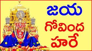 జయ గోవింద హరే  Lord Balaji Swamy  Sri Venkateswara Swamy Songs [upl. by Irab8]