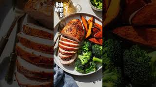 Healthy amp Easy Baked Chicken Breast with Sweet Potato and Steamed Broccoli [upl. by Llemhar]