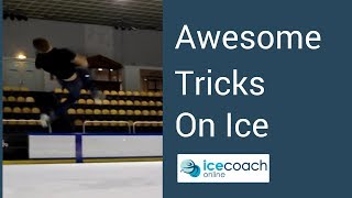 Awesome Ice Skating Tricks [upl. by Ellenet]