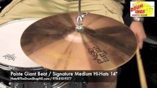 Paiste Giant Beat  Signature Medium HiHats 14quot  The Drum Shop North Shore [upl. by Linnell]