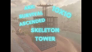 How To Build TURRET Tower In Ark Ascended 10x10 [upl. by Pufahl]