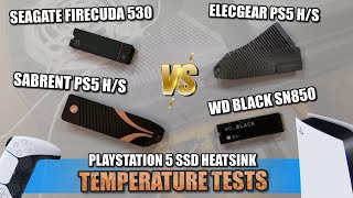 PS5 SSD Heatsinks  Seagate Firecuda vs WD Black vs Sabrent HS vs ElecGear HS [upl. by Schacker]