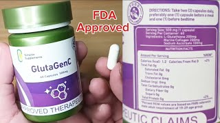 GlutaGenC Simplee Supplements Whitening Capsules FDA Approved Glutathione Collagen Sodium Ascorbate [upl. by Godewyn]