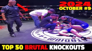 Top 50 Brutal Knockouts October 2024 9 MMA•Muay Thai•Boxing•Kun khmer [upl. by Clay]