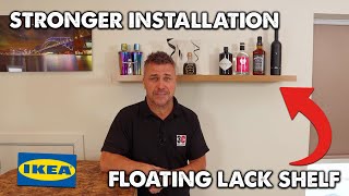 How To Hang a Floating Lack Shelf a Stronger Way [upl. by Modesty668]