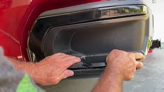 Installing rear bumper step inserts on Chevy Silverado [upl. by Yadnus]