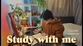 LIVE  4hour study with me 📚 nature sounds 🌧 productive break activities 🧘‍♂️ [upl. by Elliven]