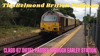 Class 67 on the Belmond British Pullman passes through Earley [upl. by Einaj]