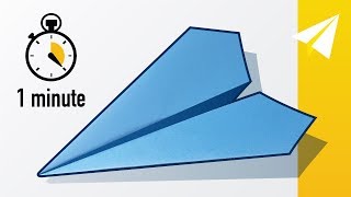 How to Fold an Easy Paper Airplane in 1 Minute 60 seconds — Flies Extremely Well [upl. by Lewap]