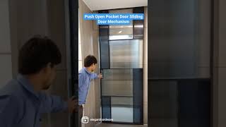 Push Open Pocket Sliding Door Mechanism [upl. by Lleryd]