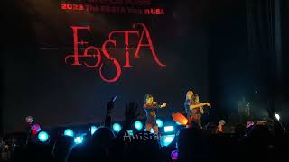 231101 Purple Kiss Rain On Me Swan amp Dosie amp Goeun Cover The Festa Tour in NYC Fancam [upl. by Nelluc]