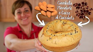 CIAMBELLA ALLE MANDORLE E GOCCE DI CIOCCOLATO  Ricetta Facile Senza Burro [upl. by Byrom]