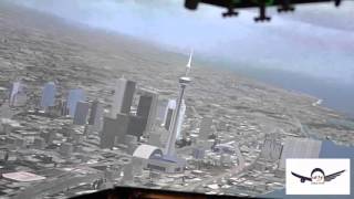 Flying over CN Tower  Toronto Canada [upl. by Gillett642]