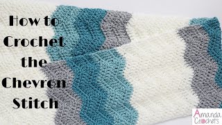 How to Make the Chevron Stitch Crochet 101 Series [upl. by Divod]