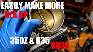 MAKE MORE POWER  75MM Big Bore Throttle Body 350Z  G35 [upl. by Annoya72]