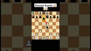 Ponziani GAMBIT 🤯🤯 chess shorts [upl. by Cybill129]