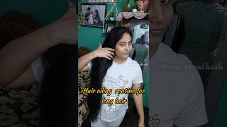 Hair oiling routine for long hair🤗 How I oil my hair for hair growth👍 My secret hair oil🤫 haircare [upl. by Emogene]