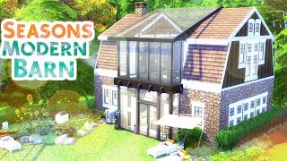 SEASONS MODERN BARN  Sims 4 Speed Build [upl. by Eelam458]