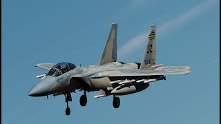 DCS F15C 122nd Fighter Squadron Hectic 3Ship BARCAP w Marson  Skidmark amp the 8VFW [upl. by Naeroled]