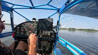 Kitfox return from lake Papineau landing on the glass Port Severn [upl. by Denice159]