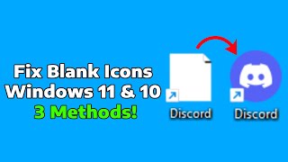 Fix Desktop Icons Missing  Blank White Desktop Shortcut Icons  3 Methods Windows 1110  How To [upl. by Chem]