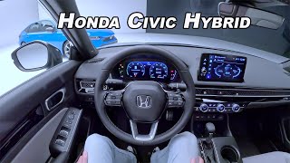 2025 Honda Civic HYBRID  Powerful 200hp and Nearly 50mpg POV First Look [upl. by Ayokal]