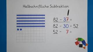 Halbschriftliche Subtraktion Teil 2  Mathe Klasse 2  Minusaufgaben rechnen [upl. by Broder]