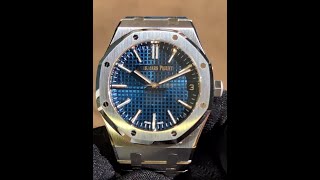 Audemars Piguet ROYAL OAK SELFWINDING quot50TH ANNIVERSARYquot Ref 16202STOO1240ST01 [upl. by Assirrec]