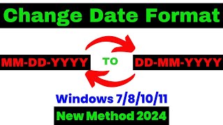 🔥 MMDDYYYY to DDMMYYYY🔥 How to Change Date Format in Laptop Windows 1011 🔥 HP  Dell  ASUS [upl. by Eilujna]