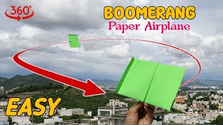 Wapas Aane Wala Paper Plane  Boomerang Paper Plane Easy  Come Back Paper Airplane Origami Plane [upl. by Allicirp]