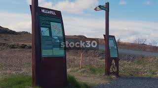 Sign For Helgafell Mountain Snæfellsnes Peninsula Iceland [upl. by Reinwald10]