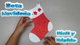 DIY Como Hacer una Bota Navideña de Foamy para Decorar en esta Navidad Fácil y Rápido [upl. by Mohn]