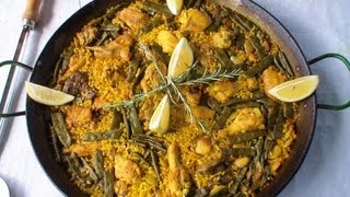 Receta Paella Valenciana la autentica receta de Valencia Loli Dominguez [upl. by Ahsielat35]