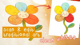 Scanning and Editing Traditional Art ✿ Get Clean Backgrounds [upl. by Franz]