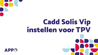 Cadd Solis Vip infuuspomp instellen voor TPV [upl. by Kirimia]