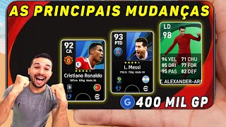 AS PRINCIPAIS MUDANÇAS DA ATUALIZAÇÃO 560 DO PES 2021 MOBILEDESTAQUES TIMES E 400 MIL GP [upl. by Parish736]