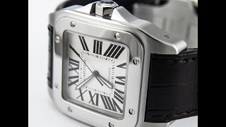 Cartier Santos 100 Watch Large Size Never Worn W20073X8 [upl. by Onaicilef]