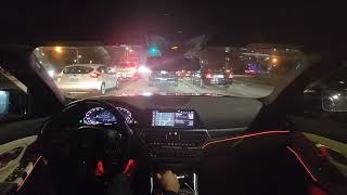 2022 BMW M340i  Night Drive POV [upl. by Eetnod]