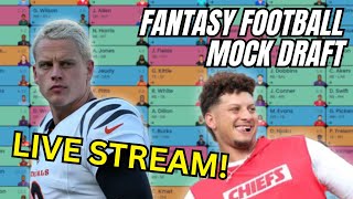 Fantasy Football Mock Draft LIVE STREAM 12Team PPR Mock August 17 2024 [upl. by Nahtad230]