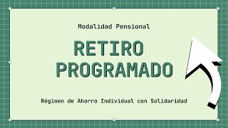 Retiro Programado  pensiones  Colombia [upl. by Sillaw344]