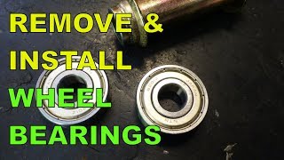 Remove amp Install Scooter  Motorcycle Wheel Bearings The Easy Way [upl. by Norrie]