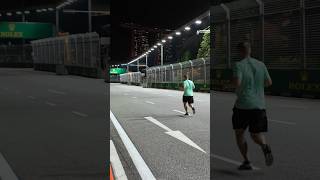 F1 Singapore Street Circuit Sneak Peak at Night f1 f1singapore [upl. by Lesya109]