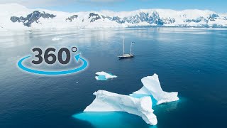 SY Admiral Bellingshausen in Antarctica 360 VIDEO [upl. by Ive973]