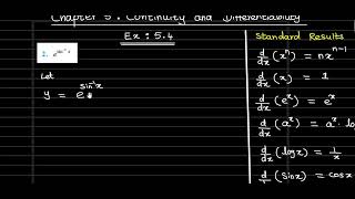 CBSE Grade 12 MATHS  CHAPTER 5  Continuity and differentiability  Exercise 54  2nd sum [upl. by Eenat]