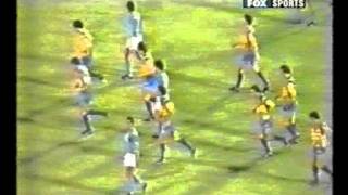 Rosario Central le gano al Napoli y Lanari le ataja un penal a Maradona [upl. by Lagasse]