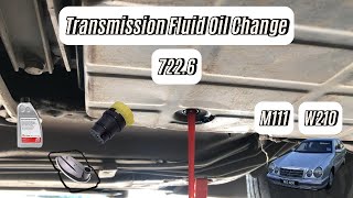 How to ServiceTransmission Oil Change Mercedes W210 M111 7226 [upl. by Oam]