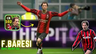 F BARESI 102 CARD IS 🥶 EPIC REVIEW BEAST 😈 BUILD UP CARD 🔥 eFootball 2024 mobile [upl. by Aspa]